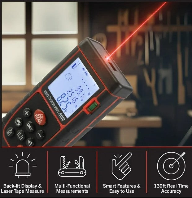 Telemetru laser, Zola, functii multiple, domeniu de masurare 0.03 - 40 m, IP-54 Telemetru laser, Zola, functii multiple, domeniu de masurare 0.03 - 40 m, IP-54